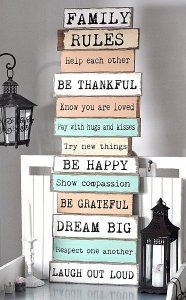 Oh My Home Dekoracja ozdoba Obraz Zasady Rodzinne dom 2