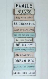 Oh My Home Dekoracja ozdoba Obraz Zasady Rodzinne dom 6