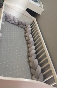 Oh My Home Ochraniacz do łóżeczka warkocz pleciony otulacz 3m 3