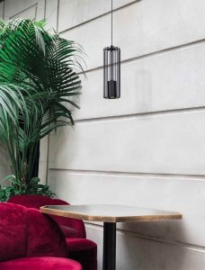 Lampa wisząca Kaja Pojedyncza lampa wisząca Falcon K-4930 do holu czarna 4