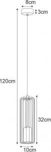 Lampa wisząca Kaja Pojedyncza lampa wisząca Falcon K-4930 do holu czarna 10