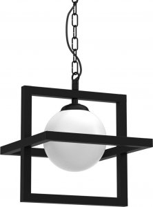 Lampa wisząca Milagro Wisząca lampa loftowa Diego MLP8568 ball biała czarna 1