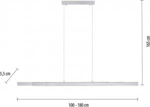 Lampa wisząca Paul Neuhaus Wisząca lampa liniowa Luzi do salonu LED 13W aluminium 11