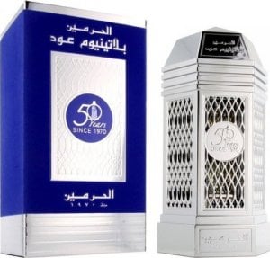 Al Haramain Perfumy Unisex Al Haramain 50 Years Platinum Oud (100 ml) 1