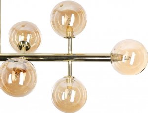 Lampa wisząca Beliani Lampa wisząca 10-punktowa metalowa złota RAMIS 5