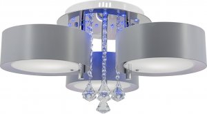Lampa sufitowa Mdeco Abażurowa lampa sufitowa ELMDRS8006/3 8C GREY 22 LED  szara 1