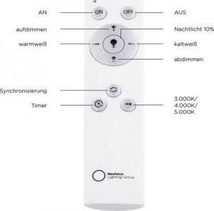 Lampa sufitowa Paul Neuhaus Sufitowa lampa  Flat 14757-18 LED 37W biała czarna 5