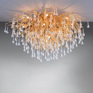 Lampa sufitowa Paul Neuhaus Sufitowa lampa nowoczesna Icicle do przedpokoju mosiądz 2