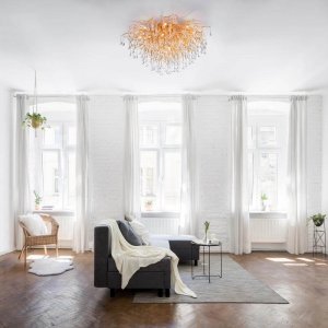 Lampa sufitowa Paul Neuhaus Sufitowa lampa nowoczesna Icicle do przedpokoju mosiądz 3