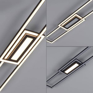 Lampa sufitowa Paul Neuhaus Sufitowa lampa Asmin prostokąty ramki LED 45W aluminium stal 7