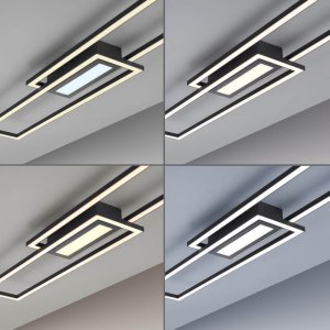 Lampa sufitowa Paul Neuhaus Sufitowa lampa Asmin prostokąty ramki LED 45W aluminium stal 8