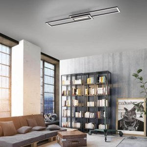 Lampa sufitowa Paul Neuhaus Sufitowa lampa Asmin prostokąty ramki LED 45W aluminium stal 9
