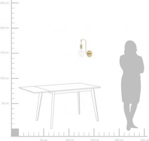 Kinkiet Beliani Lampa ścienna metalowa złota SAVENA! 4