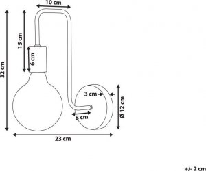 Kinkiet Beliani Lampa ścienna metalowa złota SAVENA! 7