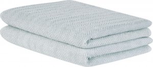 Beliani Komplet 2 ręczników bawełnianych frotte miętowy MITIARO 2