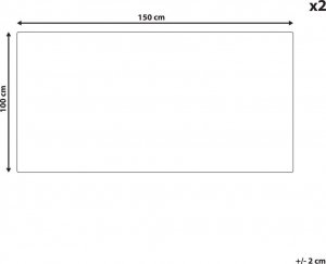 Beliani Komplet 2 ręczników bawełnianych frotte miętowy MITIARO 4