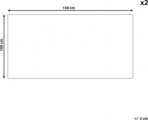 Beliani Komplet 2 ręczników bawełnianych frotte szary MITIARO 4