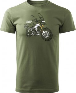 Topslang Koszulka motocyklowa z motocyklem na motor Triumph Tiger 1200 męska khaki REGULAR M 1