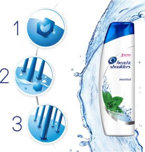 head & shoulders Head&Shoulders Menthol 2w1 Odświeżający Miętowy Szampon do Włosów 360ML 4