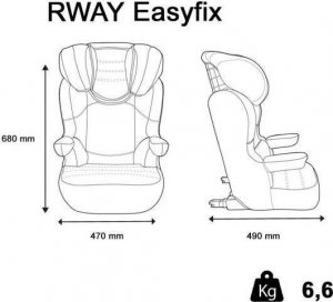 Fotelik samochodowy Nania Fotelik samochodowy NANIA R Way GR 2/3 Isofix (15-36kg) ze wzmocnieniami bocznymi 3 gwiazdki Test ADAC / TCS 5