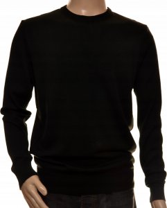 Selantino Sweter męski czarny wełniany klasyczny elegancki L 1