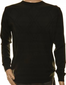 Leccos Sweter sweterek męski czarny z kaszmirem L 1