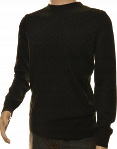 Leccos Sweter sweterek męski czarny z kaszmirem L 1