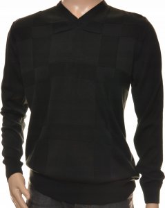 Leccos Czarny sweter męski z kaszmiru i wełny merynosów XL 1