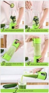 Blender kielichowy PRZENOŚNY BLENDER TURYSTYCZNY 6 OSTRZY AKUMULATOR USB 6