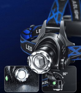 Latarka czołowa Wydajna MOCNA latarka na głowę CZOŁÓWKA 2