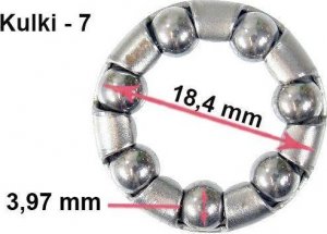 Koszyk kulek łożyskowych TI-675 5/32"x7 do pedałów 2