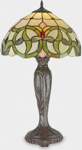 Lampa stołowa rzezbyzbrazu Lampa Witrażowa w Stylu Tiffany Secesja Zielona Prezent dla Żony 1