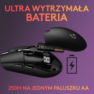 Mysz Logitech G305 Lightspeed Czarna  (910-005283) 5
