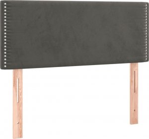 vidaXL vidaXL Łóżko kontynentalne z materacem i LED, szary aksamit, 120x200cm 7