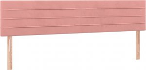 vidaXL vidaXL Łóżko kontynentalne z materacem, różowe, 180x200 cm, aksamit 6