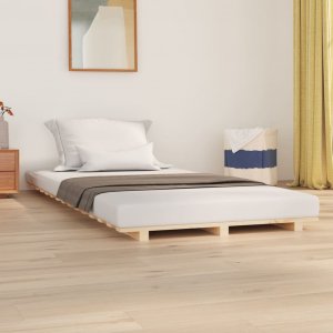 vidaXL vidaXL Rama łóżka, 90x190 cm, lite drewno sosnowe 1