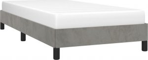 vidaXL vidaXL Rama łóżka, jasnoszara, 80 x 200 cm, tapicerowana aksamitem 3