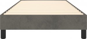 vidaXL vidaXL Łóżko kontynentalne, ciemnoszare, obite aksamitem, 80x200 cm 5