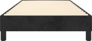 vidaXL vidaXL Łóżko kontynentalne, czarne, obite aksamitem, 80x200 cm 5