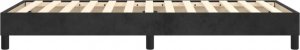 vidaXL vidaXL Łóżko kontynentalne, czarne, obite aksamitem, 80x200 cm 6