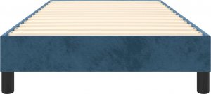vidaXL vidaXL Łóżko kontynentalne, ciemnoniebieska, 80x200cm, obite aksamitem 5