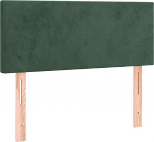 vidaXL vidaXL Łóżko kontynentalne z materacem, zielone, aksamit, 90x190 cm 6