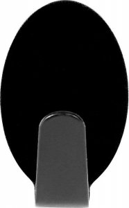 Storage Solutions Wieszak samoprzylepny na ręcznik ścierkę / haczyk stalowy owal czarny 6 szt. 3x2 cm 3