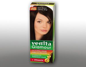 Venita Farba do włosów GLAMOUR 3/0 ciemny brąz 1