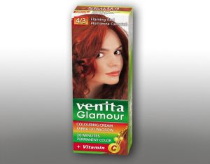 Venita Farba do włosów GLAMOUR 4/3 Płomienna czerwień 1