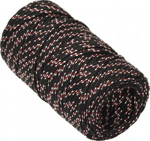 vidaXL vidaXL Linka żeglarska, czarna, 2 mm, 100 m, polipropylen 3