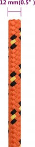 vidaXL vidaXL Linka żeglarska, pomarańczowa, 12 mm, 50 m, polipropylen 6
