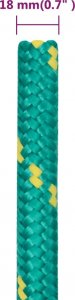 vidaXL vidaXL Linka żeglarska, zielona, 18 mm, 25 m, polipropylen 6