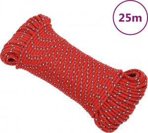 vidaXL vidaXL Linka żeglarska, czerwona, 4 mm, 25 m, polipropylen 1