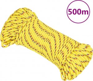 vidaXL vidaXL Linka żeglarska, żółta, 3 mm, 500 m, polipropylen 1